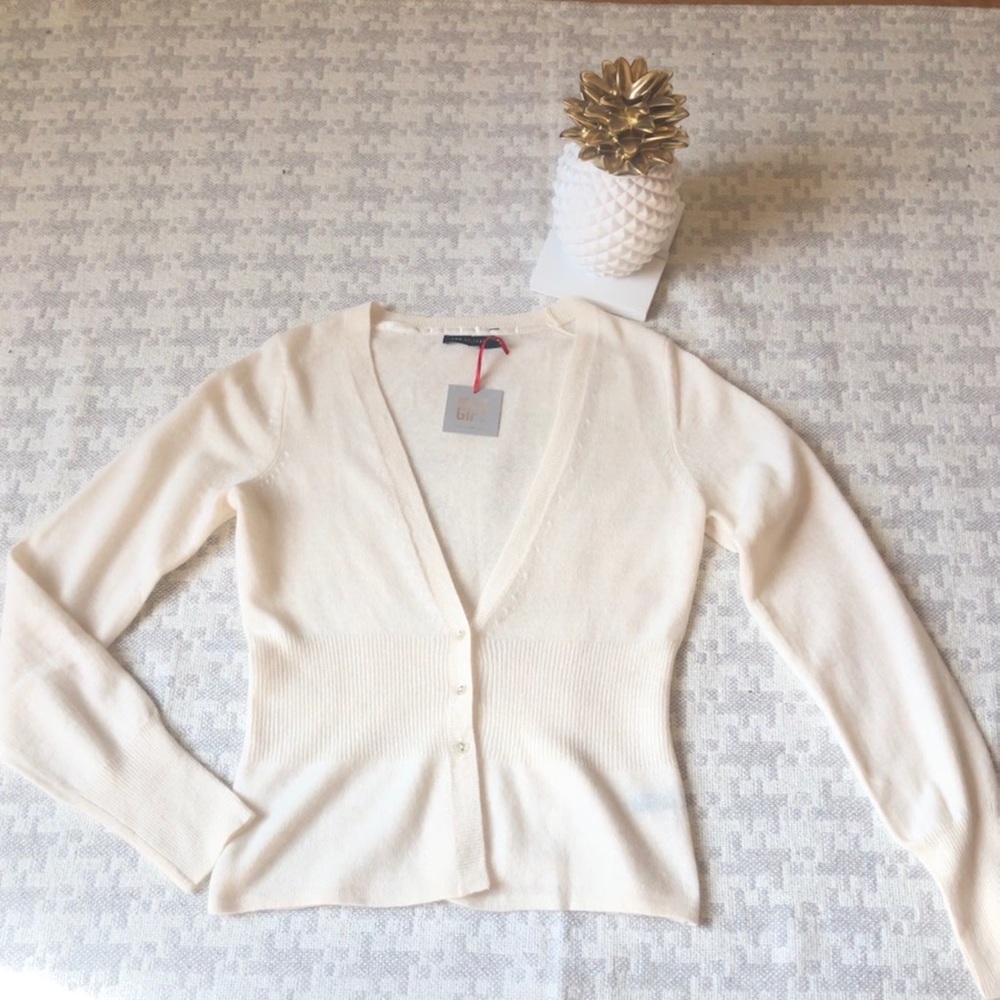 [The Limited] cream cardigan- size small